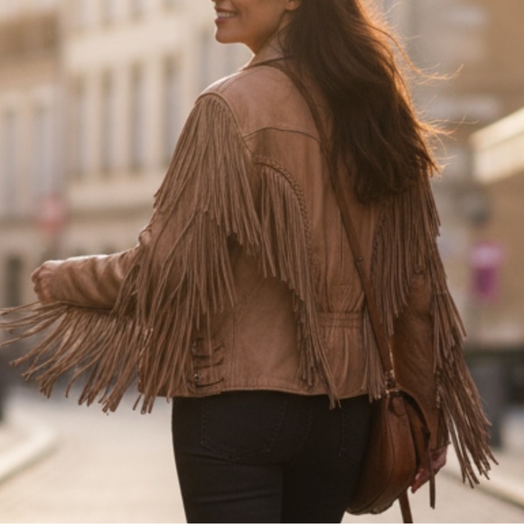 Cowboy Core, Western Festival Leather Fringe Rodeo Jacket - Picture 2 of 8